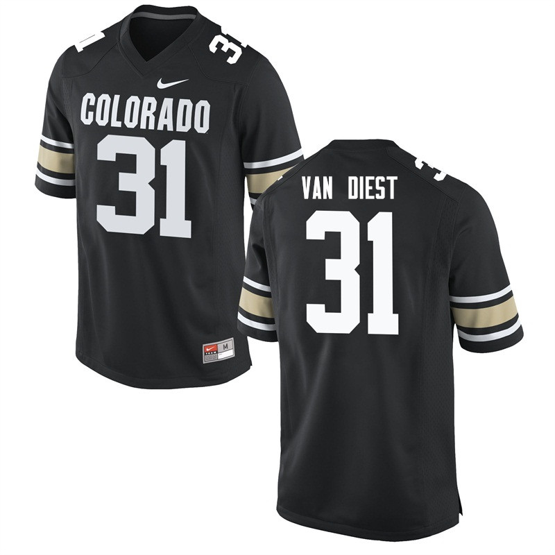 Men #31 Jonathan Van Diest Colorado Buffaloes College Football Jerseys Sale-Home Black - Click Image to Close